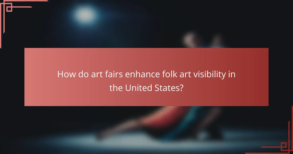 How do art fairs enhance folk art visibility in the United States?