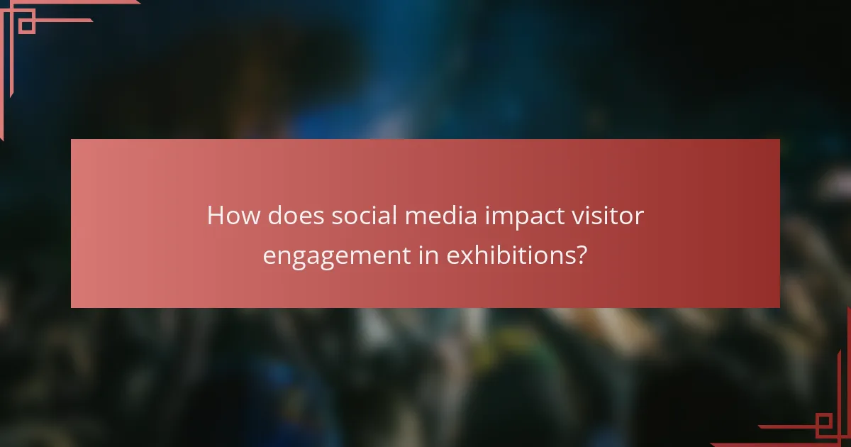 How does social media impact visitor engagement in exhibitions?