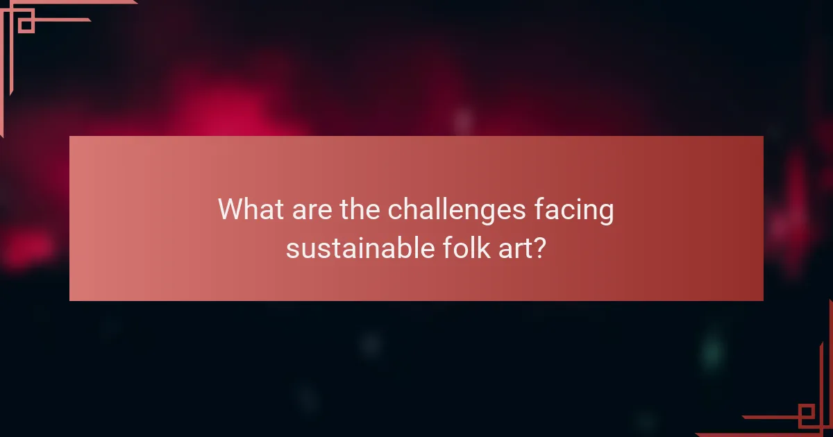 What are the challenges facing sustainable folk art?