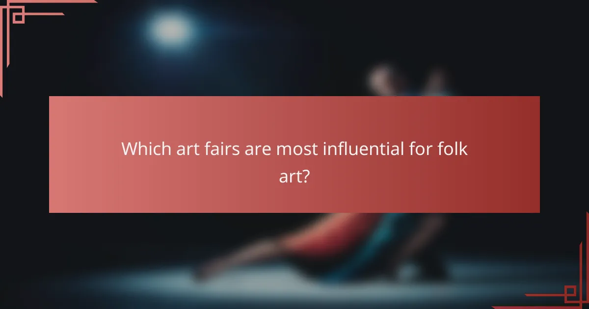 Which art fairs are most influential for folk art?